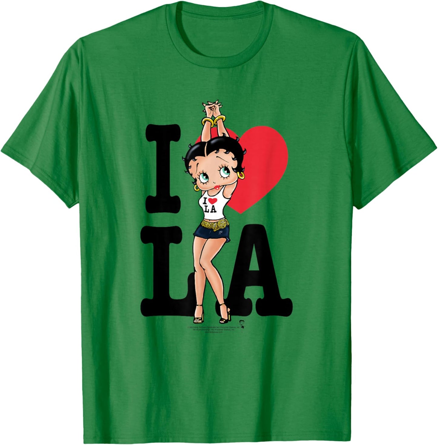 Betty Boop I Heart LA T-Shirt - T-Shirt | Irish Green