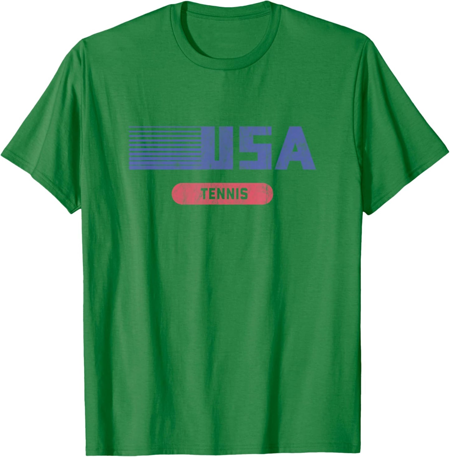 Retro USA 2020 Team American Tennis Vintage T-Shirt - T-Shirt | Irish Green