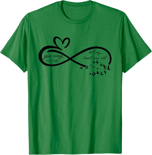 Your Wings were Ready But Your My Heart Not Memorial Dad Mom T-Shirt - T-Shirt | Irish Green