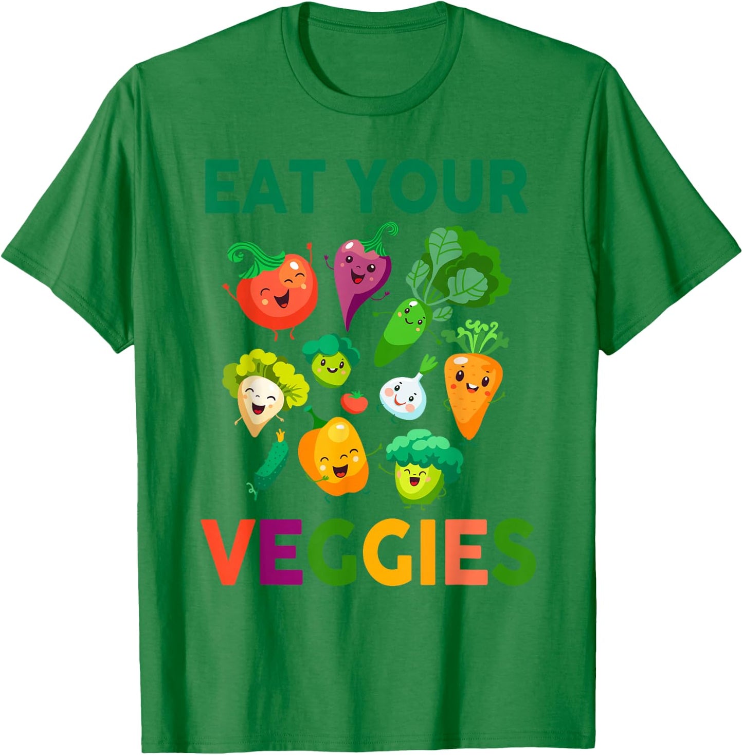 Vegan Shirt Kids Toddler Boys Eat Your Veggies Vegetables T-Shirt - T-Shirt | Irish Green
