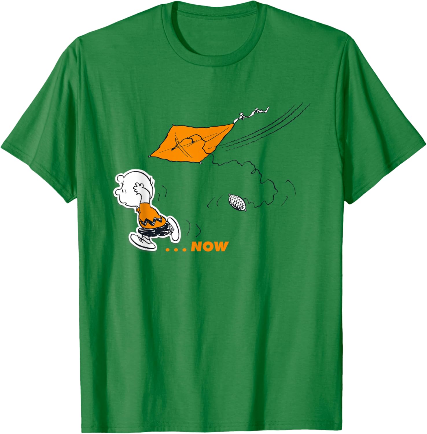 Peanuts Charlie Brown Then and Now T-Shirt - T-Shirt | Irish Green