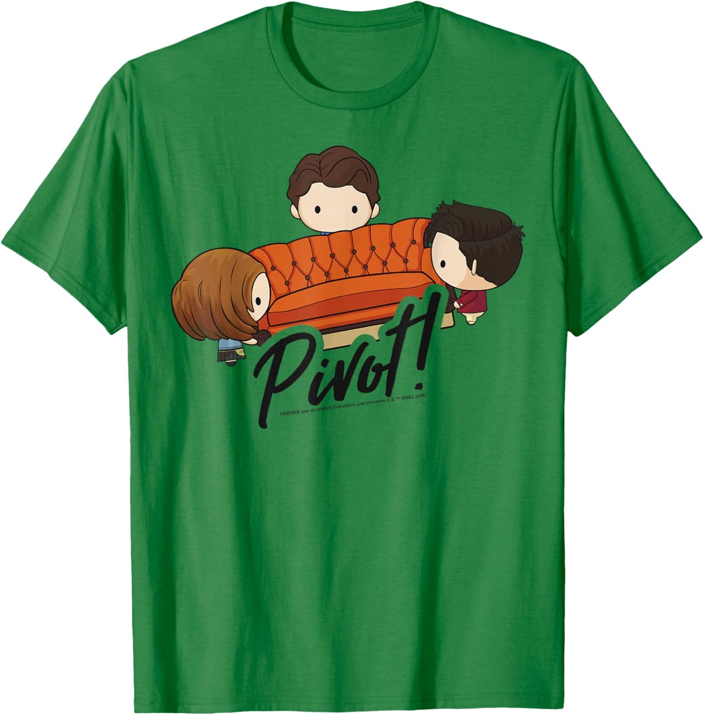 Friends Chibi Pivot T-Shirt - T-Shirt | Irish Green