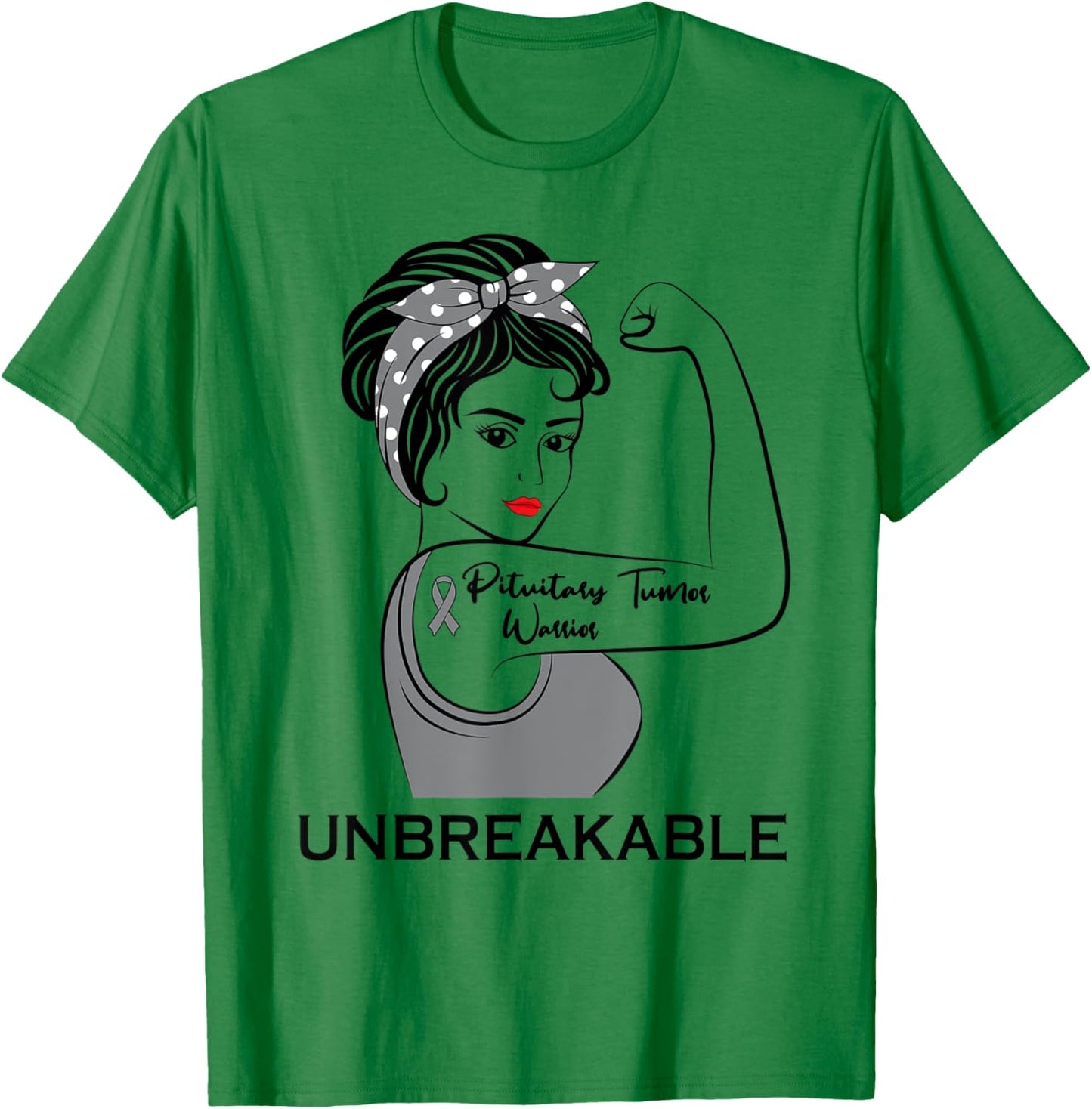 Pituitary Tumor Warrior Unbreakable Awareness Survivor T-Shirt - T-Shirt | Irish Green