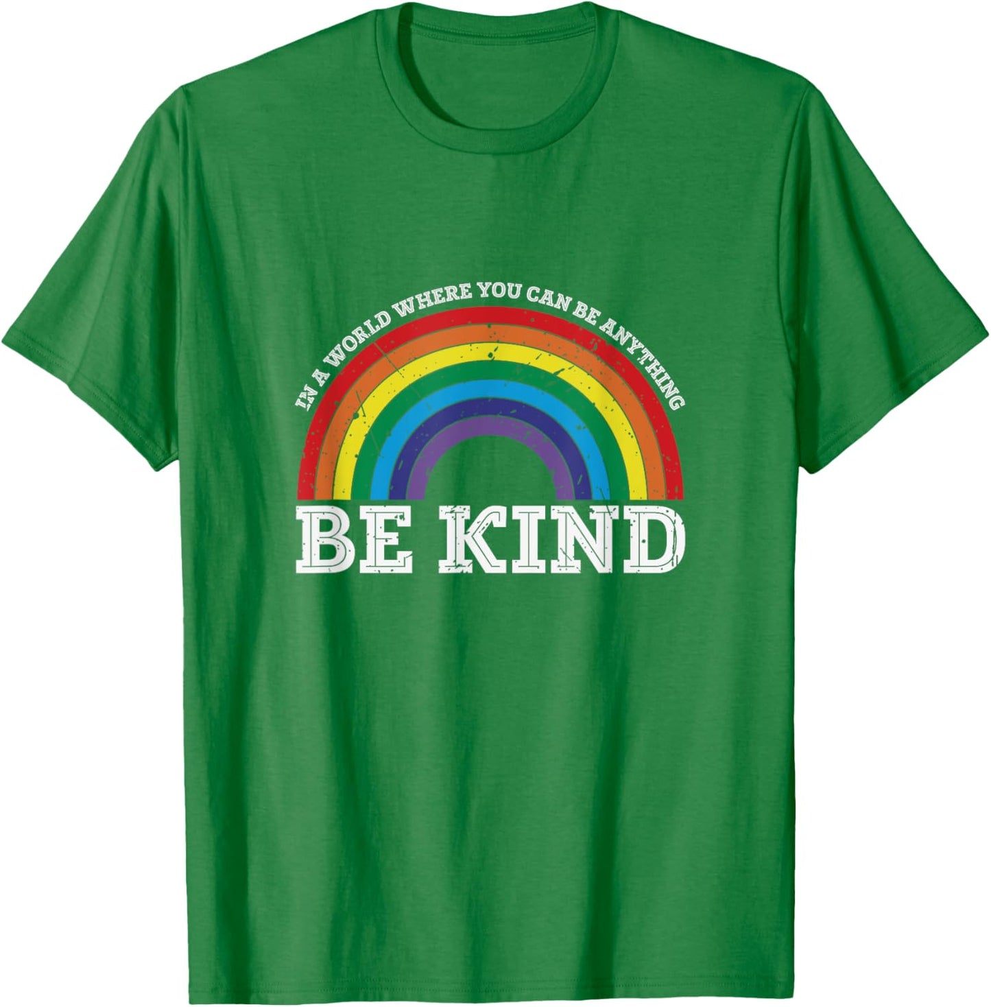 Pink Be Kind Rainbow , Antibullying Kindness day Pink T-Shirt - T-Shirt | Irish Green
