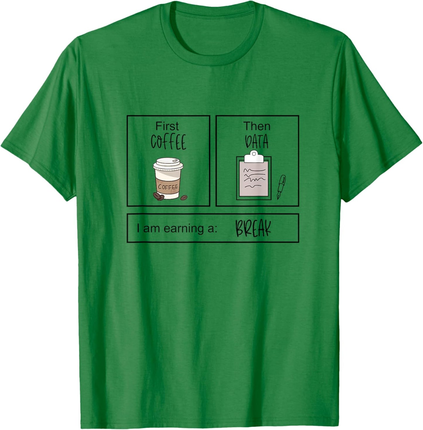 First Coffee Then IEP Teacher SPED Teacher Coffee Lover Gift Small T-Shirt - T-Shirt | Irish Green