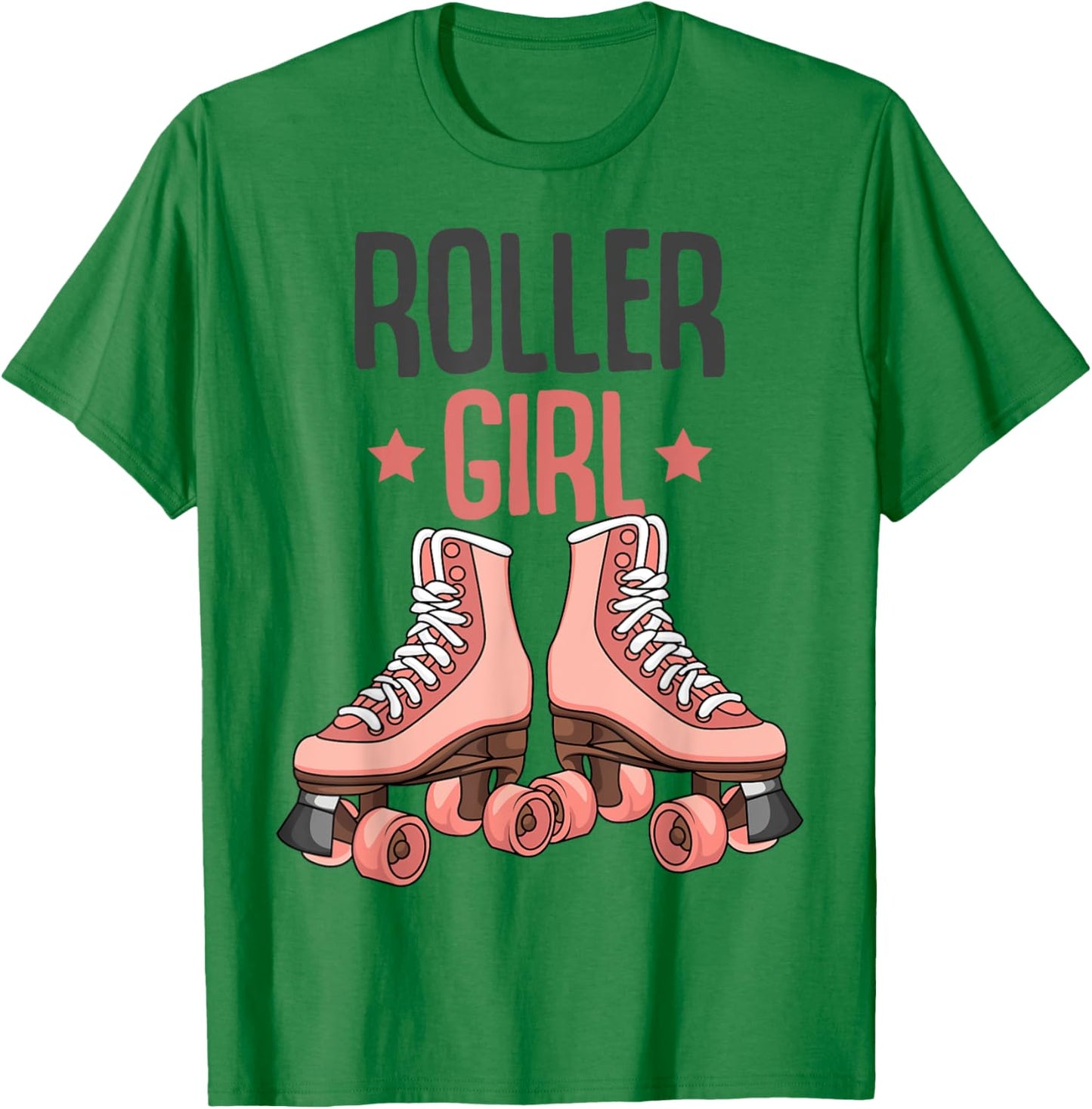 Roller Girl Roller Skates Skating Funny Girl T-Shirt - T-Shirt | Irish Green