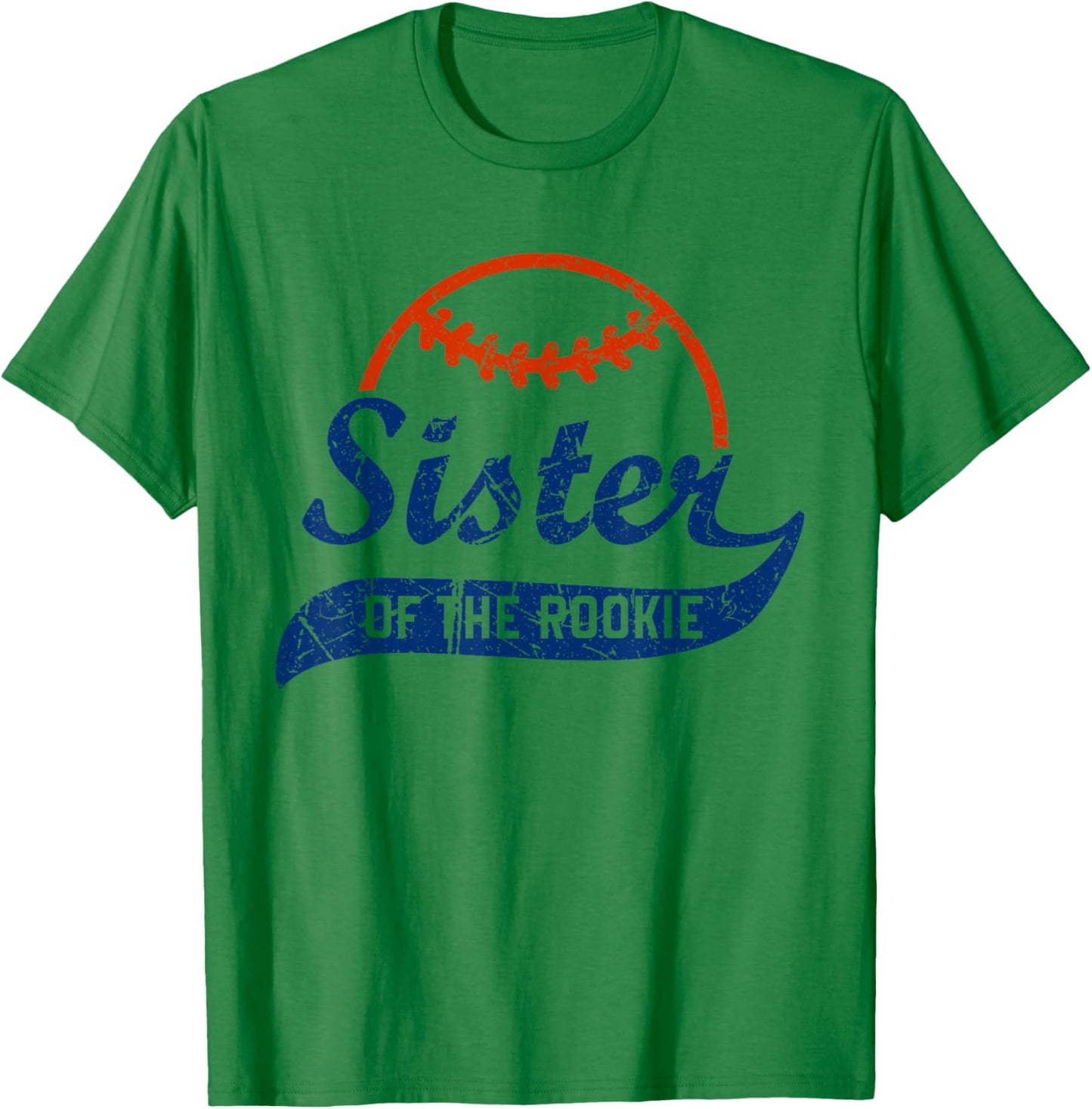Funny Vintage Baseball Sister of the Rookie T-Shirt - T-Shirt | Irish Green