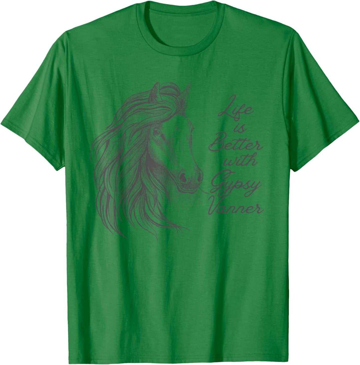 Gypsy Vanner Horse Riding Lover T-Shirt - T-Shirt | Irish Green