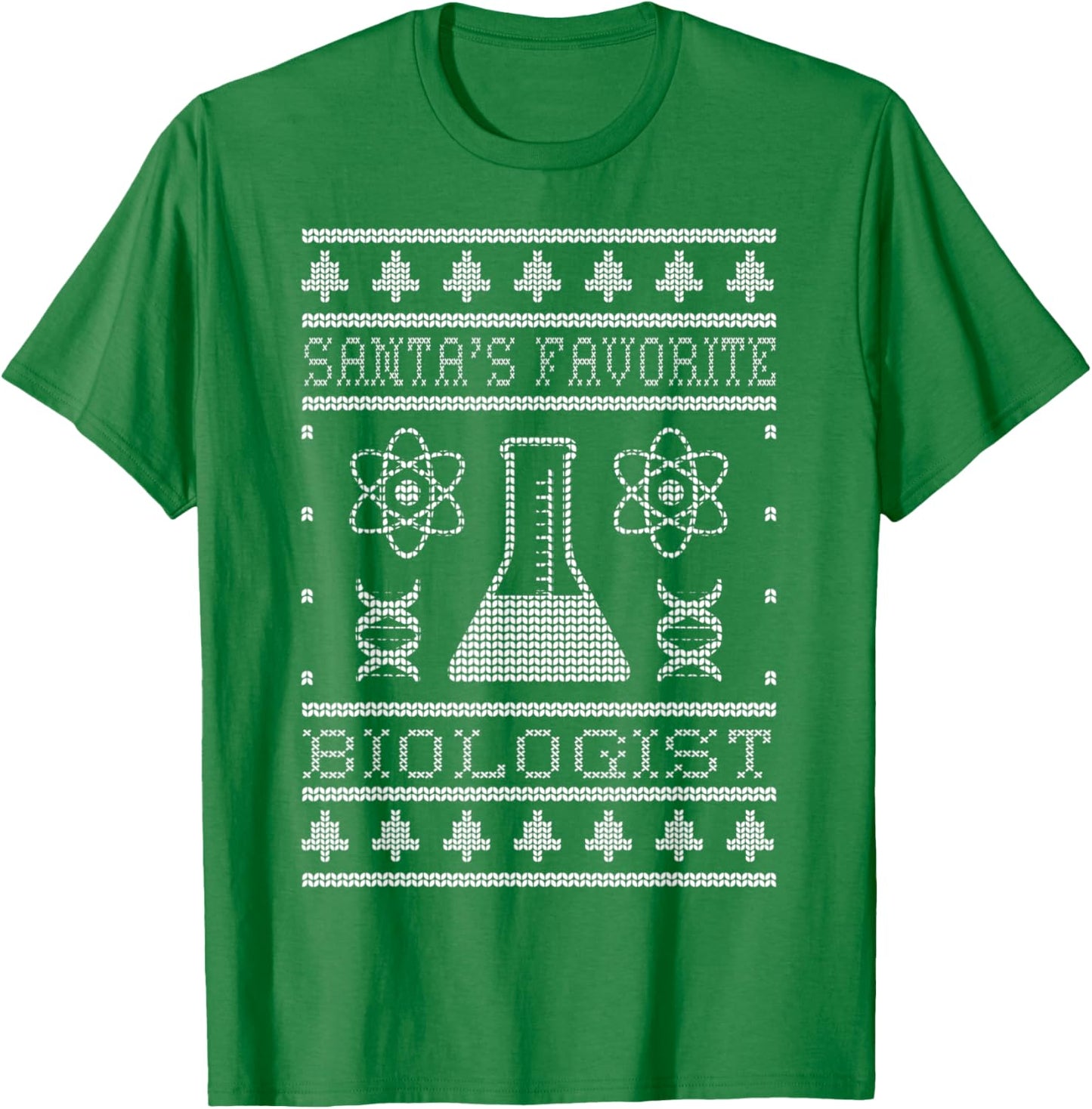 Santa's Favorite Biologist Christmas Biology Science Lover T-Shirt - T-Shirt | Irish Green