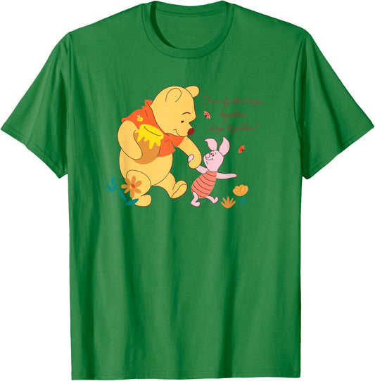 Disney Winnie the Pooh & Piglet Group Family Trip Vacation T-Shirt - T-Shirt | Irish Green