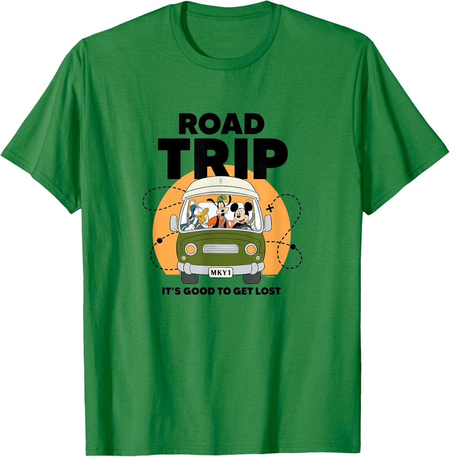 Donald, Goofy & Mickey - Road Trip T-Shirt - T-Shirt | Irish Green