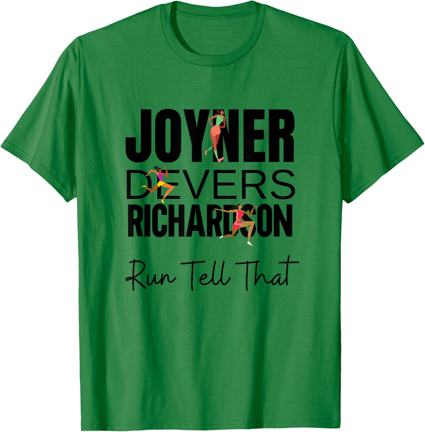 Sha'Carri, Run Tell That, Track and Field Running T-Shirt - T-Shirt | Irish Green
