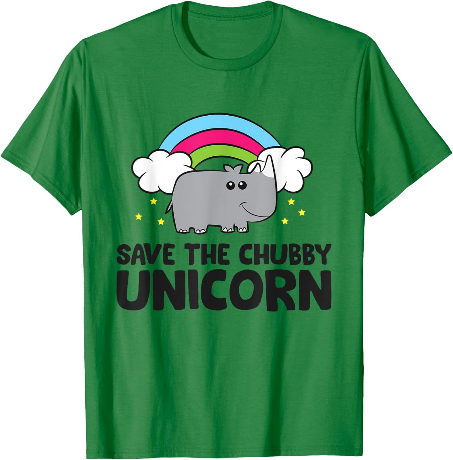 Save The Chubby Unicorn Love Rhinos T-Shirt - T-Shirt | Irish Green