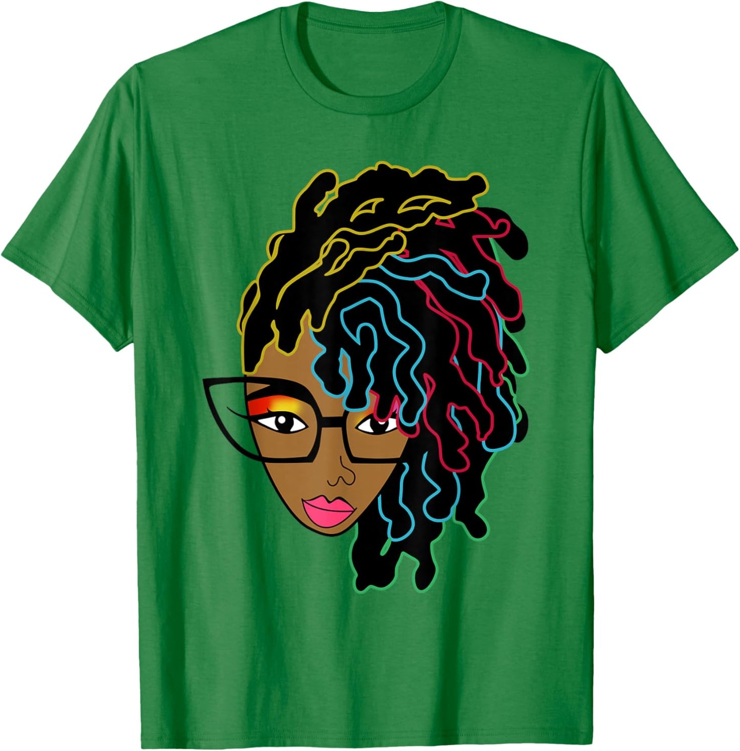 Loc'd Hair Girl African American Black Women Pride Small T-Shirt - T-Shirt | Irish Green