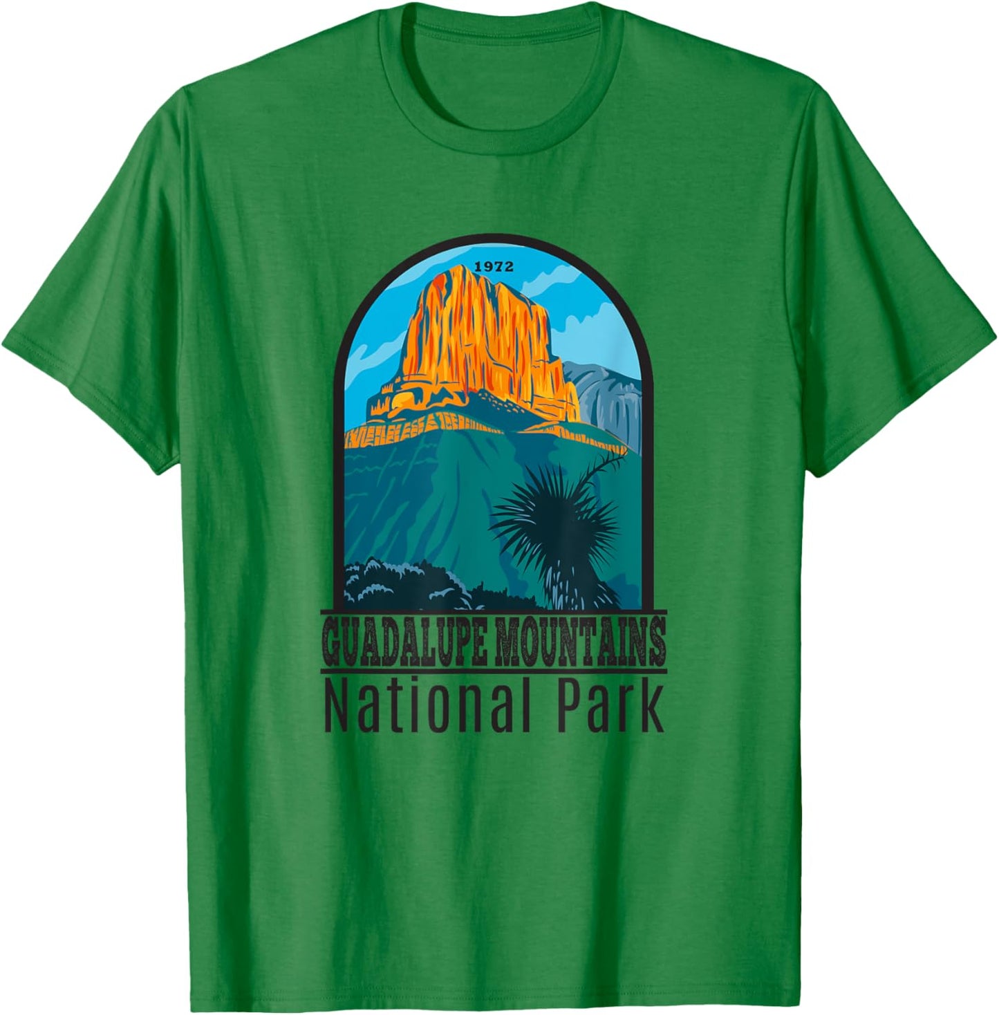Guadalupe Mountains National Park Vintage T-Shirt - T-Shirt | Irish Green