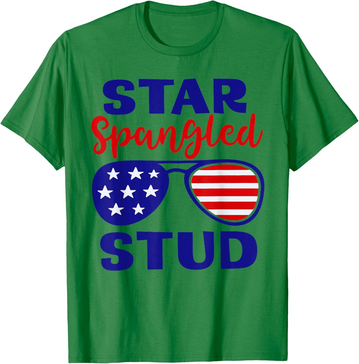Star Spangled Stud T-Shirt - T-Shirt | Irish Green