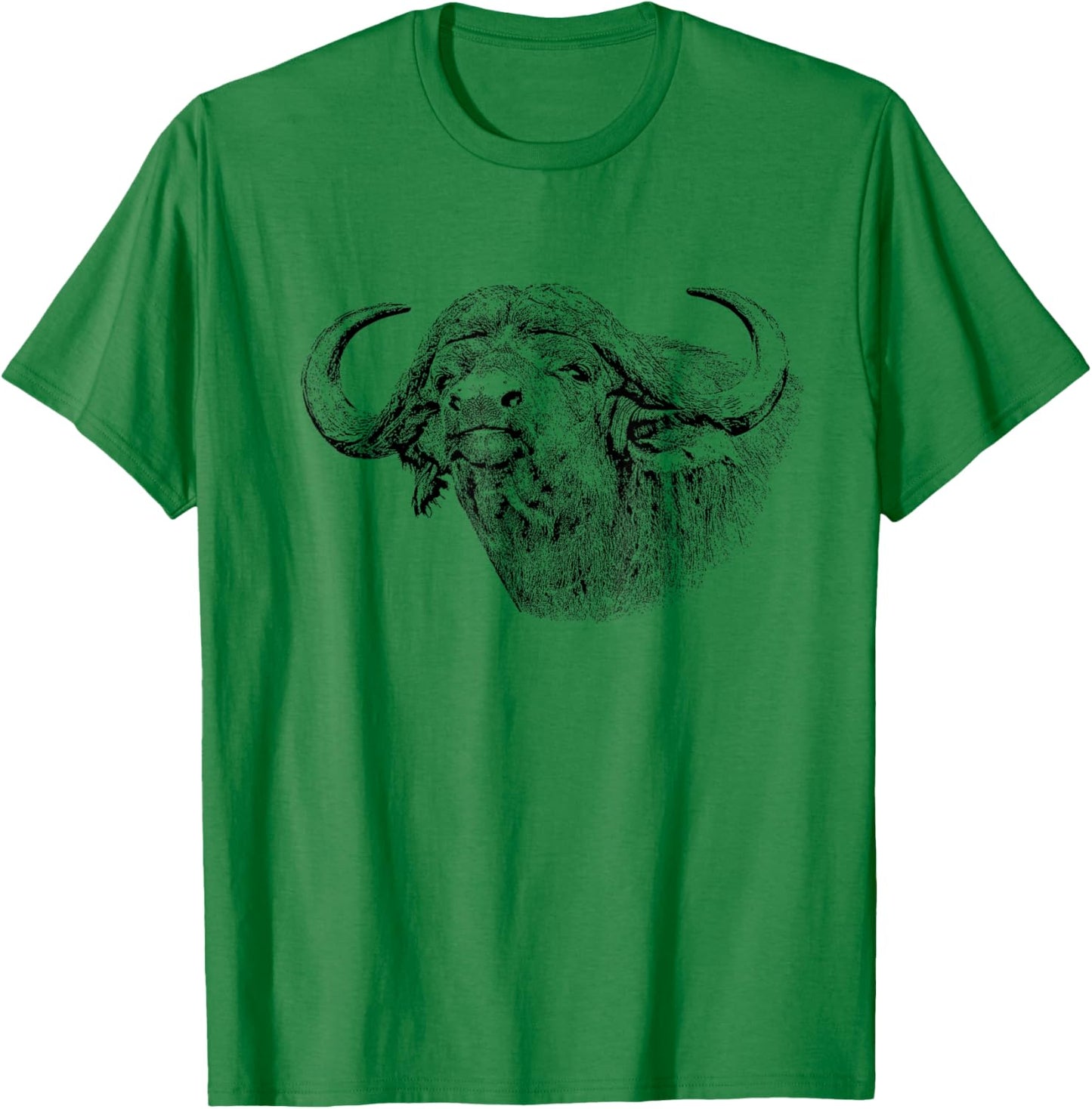 Cape Buffalo African Safari T-Shirt - T-Shirt | Irish Green