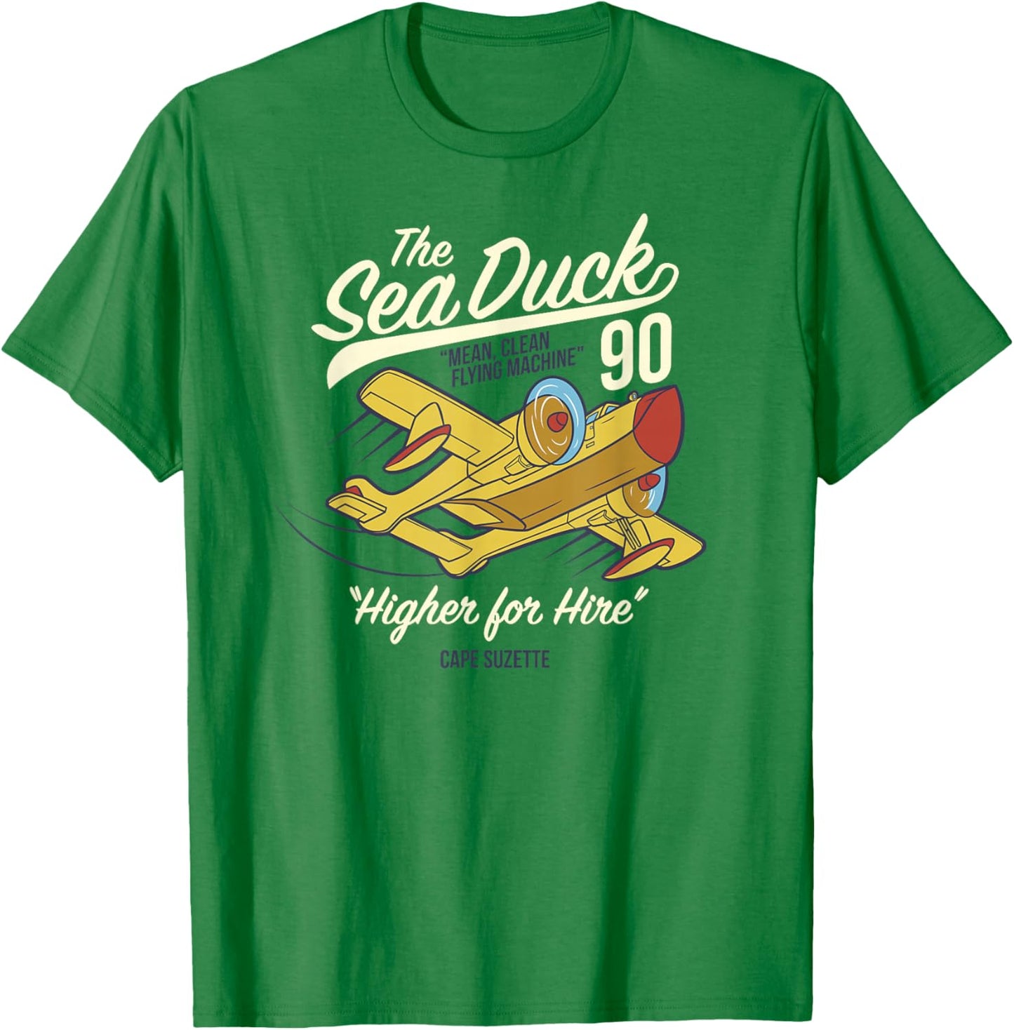 Talespin - Sea Duck Higher for Hire Cape Suzette T-Shirt - T-Shirt | Irish Green