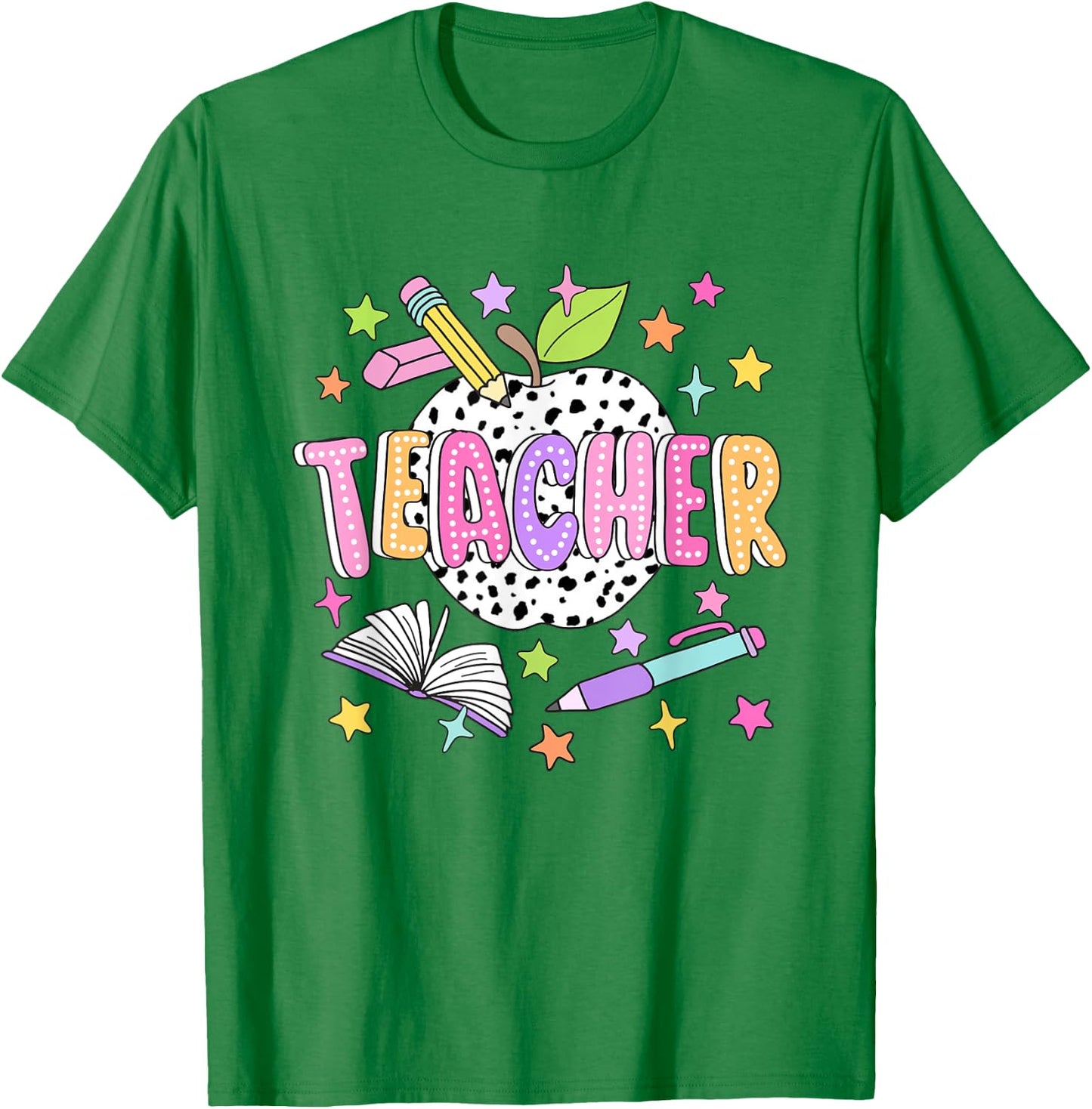 Dalmatian Apple Teacher Appreciation Back to School Women T-Shirt - T-Shirt | Irish Green