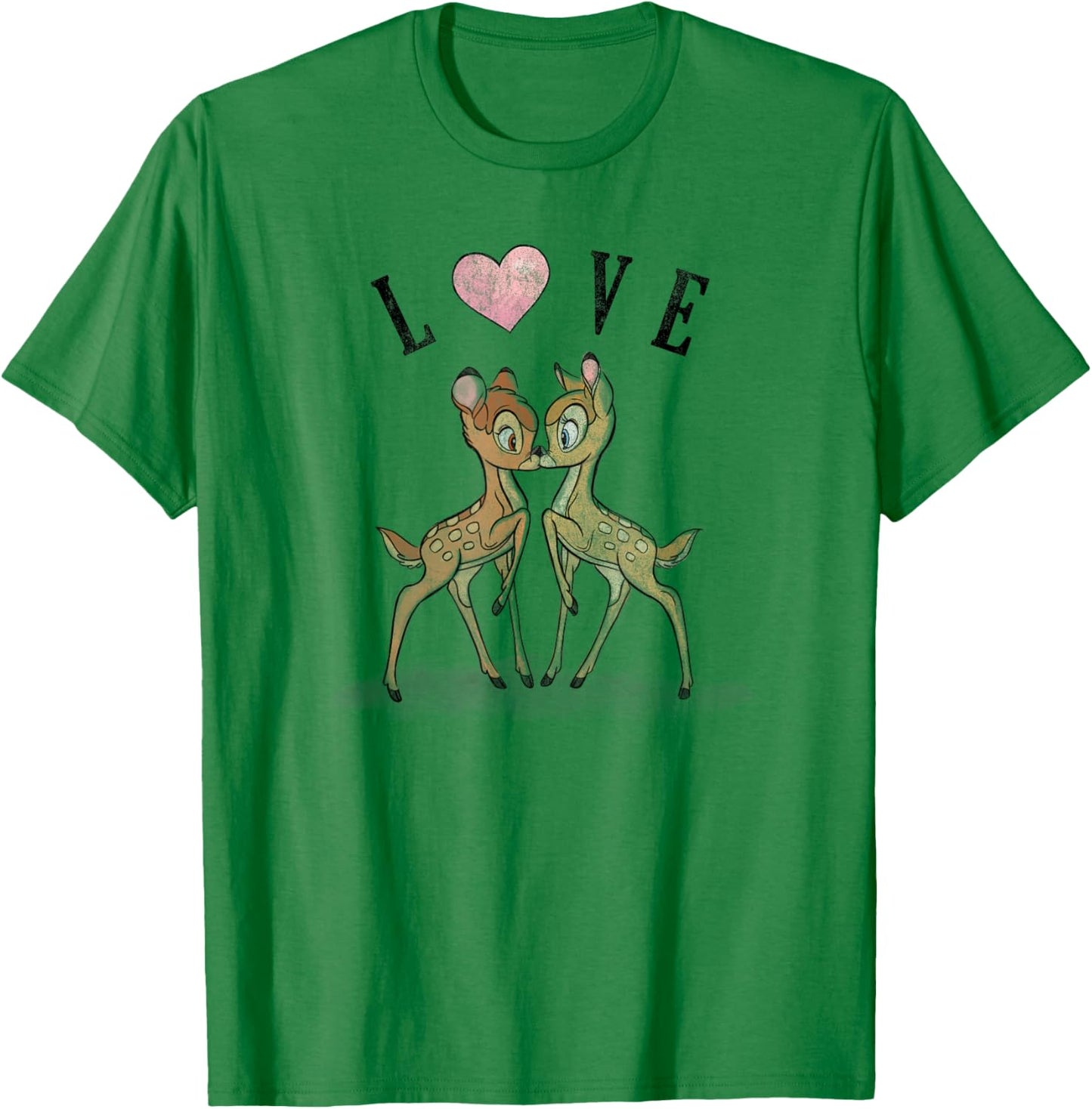 Disney Bambi & Faline Love Heart T-Shirt - T-Shirt | Irish Green