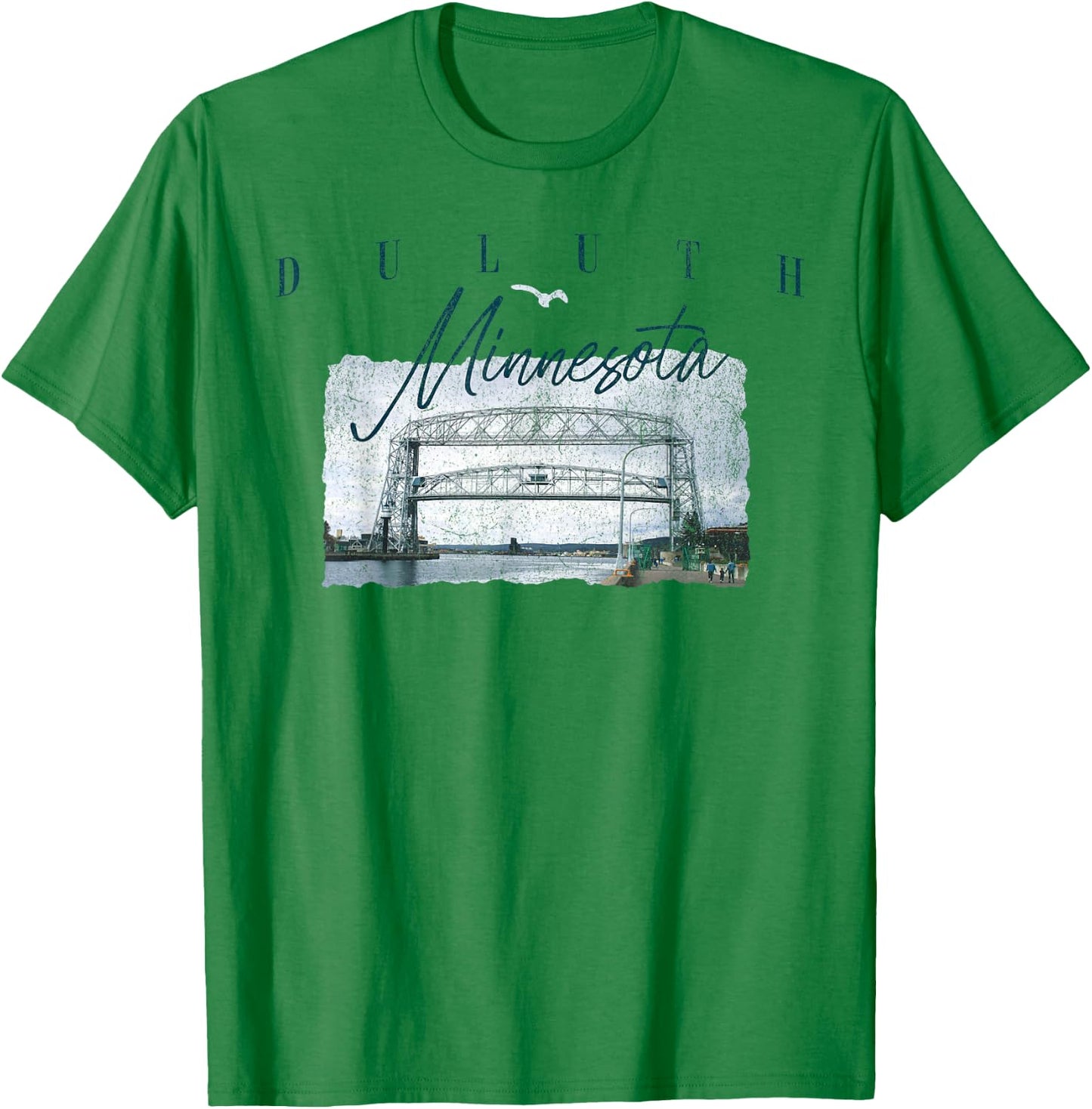 DULUTH MINNESOTA MN Aerial Lift Bridge Lake Superior T-Shirt - T-Shirt | Irish Green