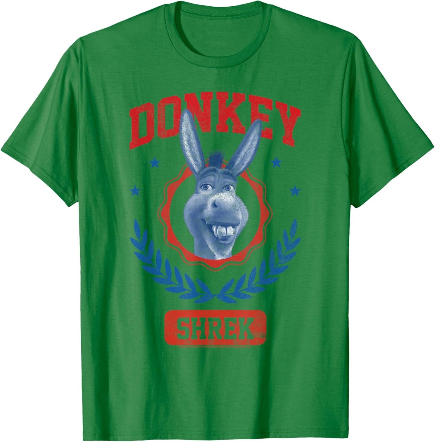 Shrek 4th of July Donkey Collegiate Poster T-Shirt - T-Shirt | Irish Green