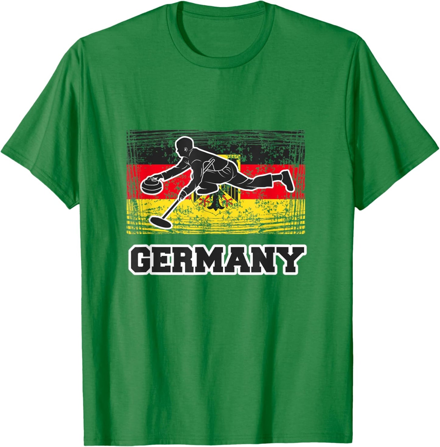Germany Curling Team flag T-Shirt - T-Shirt | Irish Green