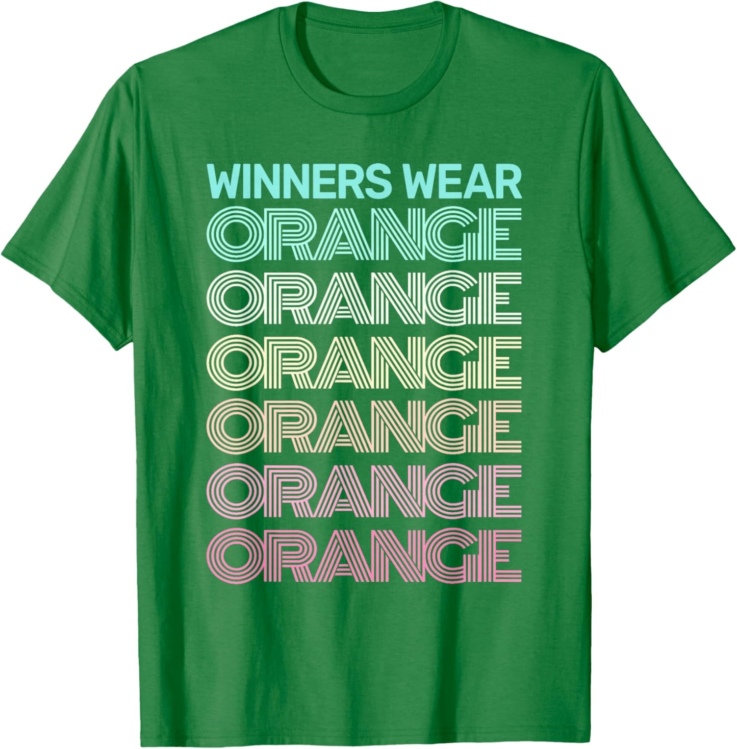 Retro WINNERS WEAR ORANGE Team Color War Game Summer Camp T-Shirt - T-Shirt | Irish Green