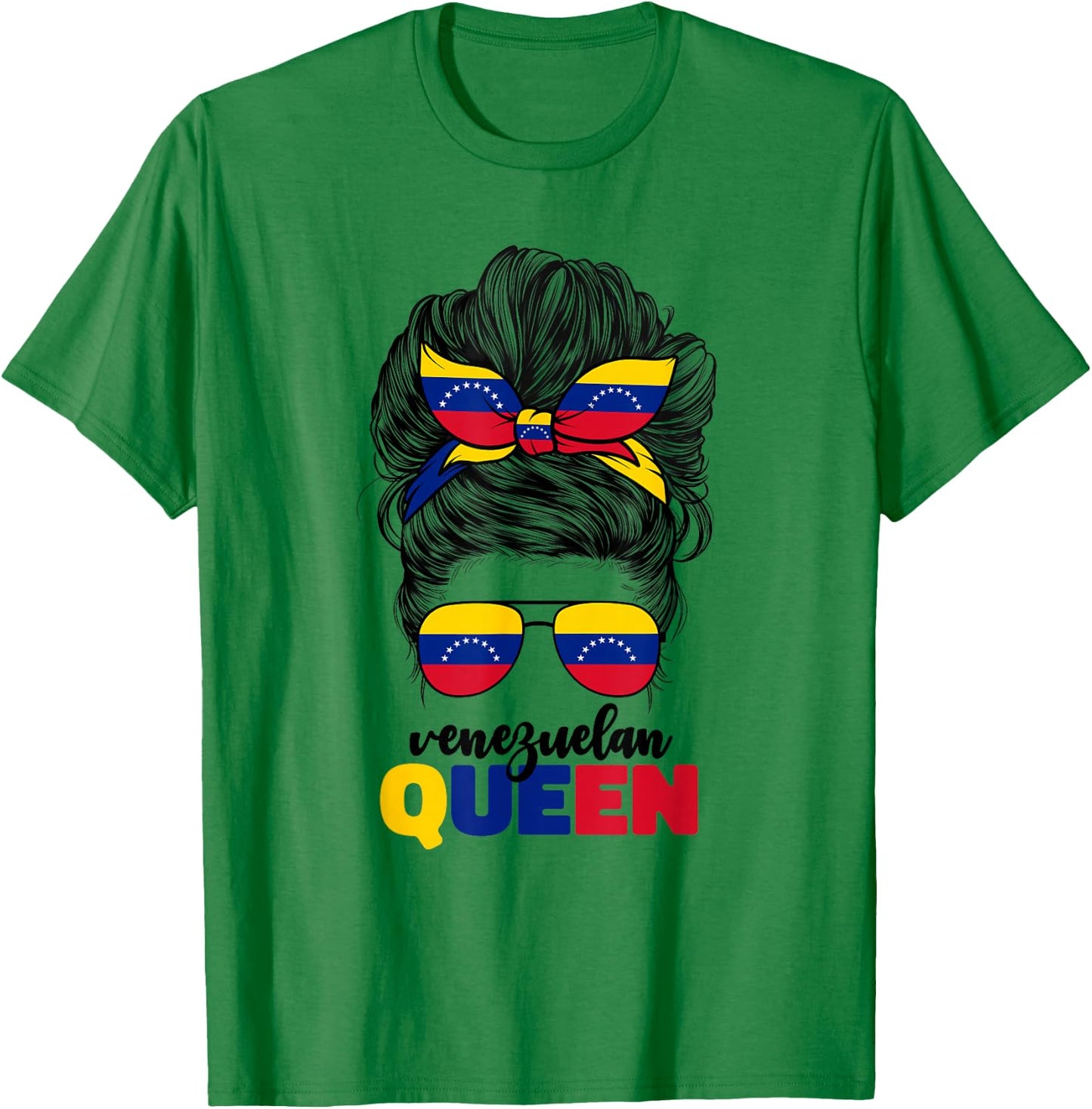 Venezuelan Queen Girls Venezuela Flag Venezolana T-Shirt - T-Shirt | Irish Green