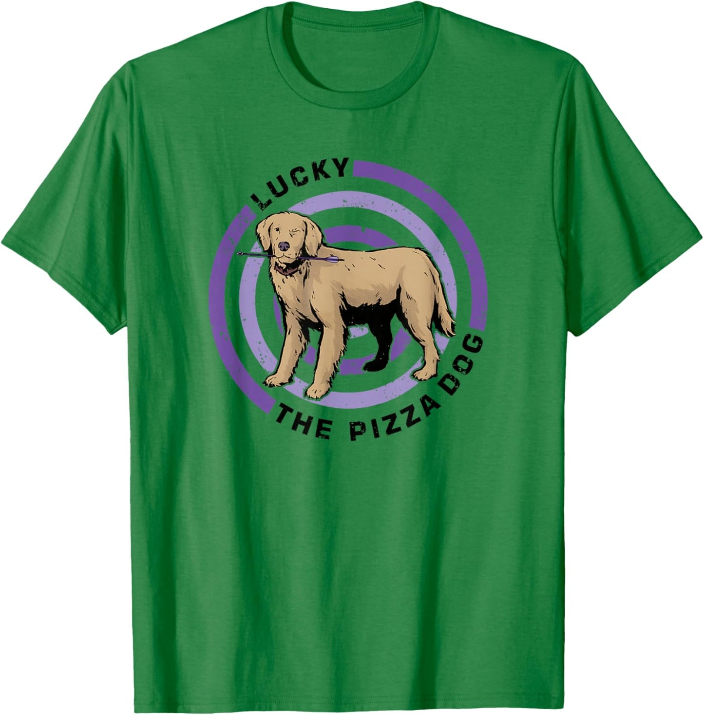 Marvel Hawkeye Disney Plus Lucky The Pizza Dog Target T-Shirt - T-Shirt | Irish Green