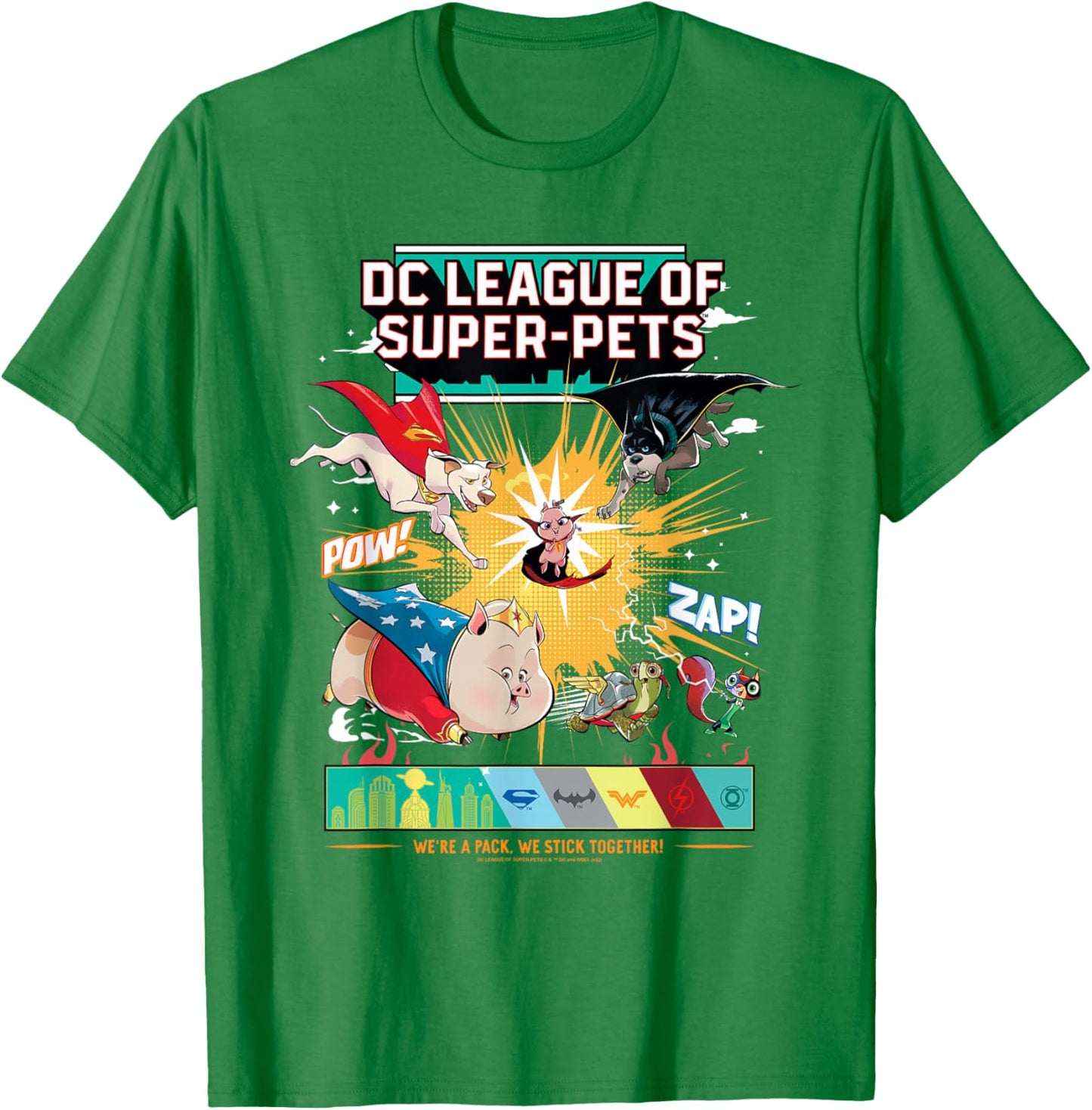 DC League of Super-Pets We're a Pack, We Stick Together T-Shirt - T-Shirt | Irish Green