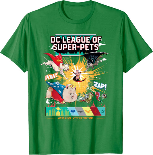 DC League of Super-Pets We're a Pack, We Stick Together T-Shirt - T-Shirt | Irish Green