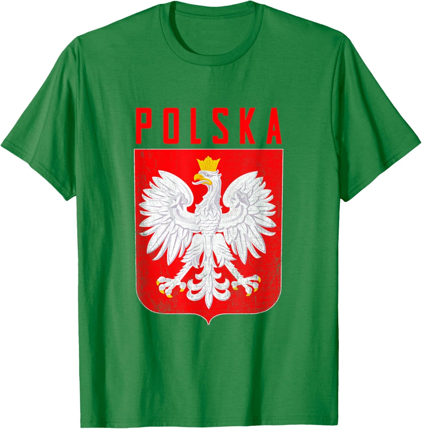 Polska Eagle Emblem Poland Flag Polish Culture Pierogi Gift T-Shirt - T-Shirt | Irish Green