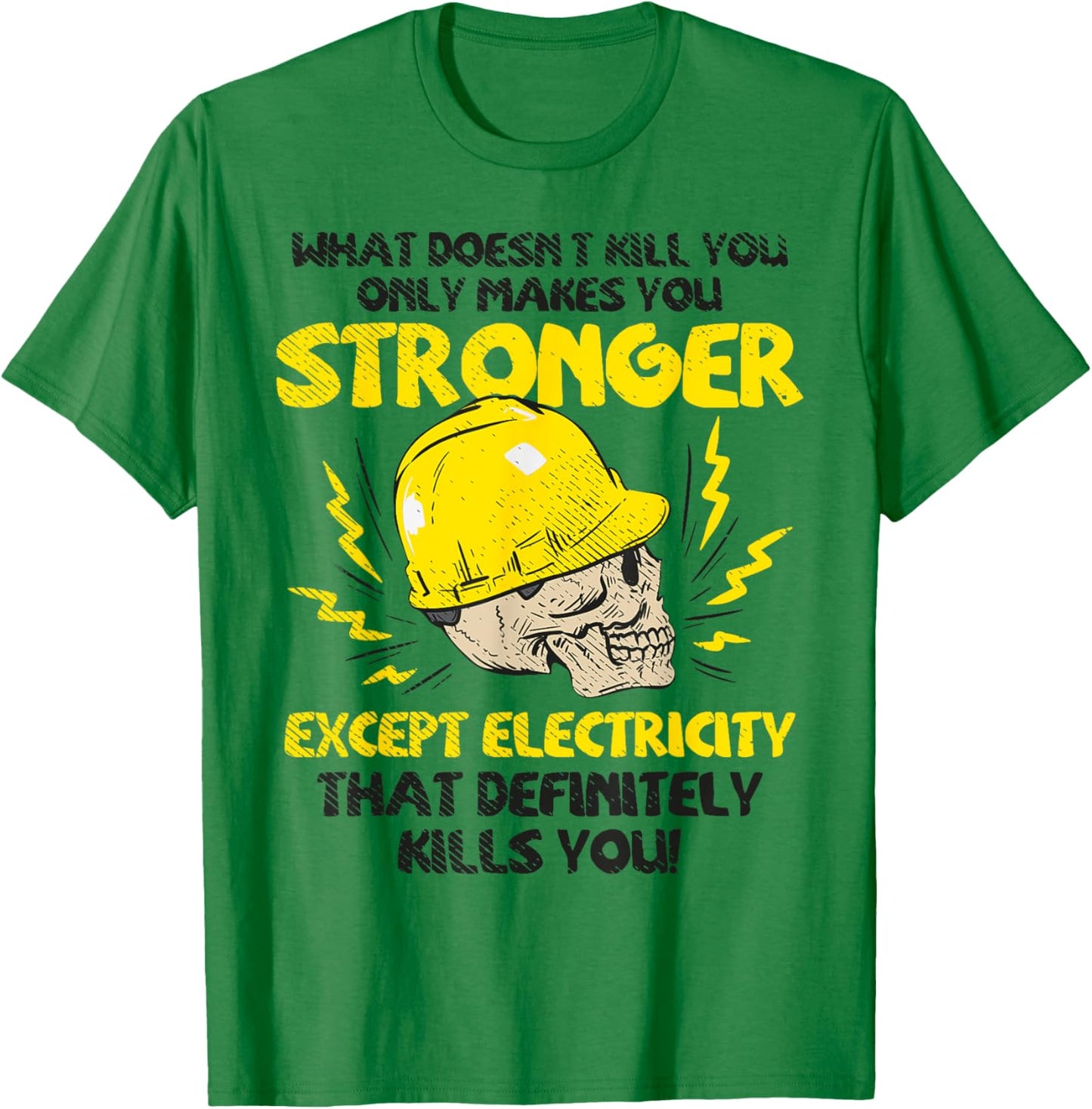 Electrician Electrical Worker Journeyman Wireman Scull T-Shirt - T-Shirt | Irish Green