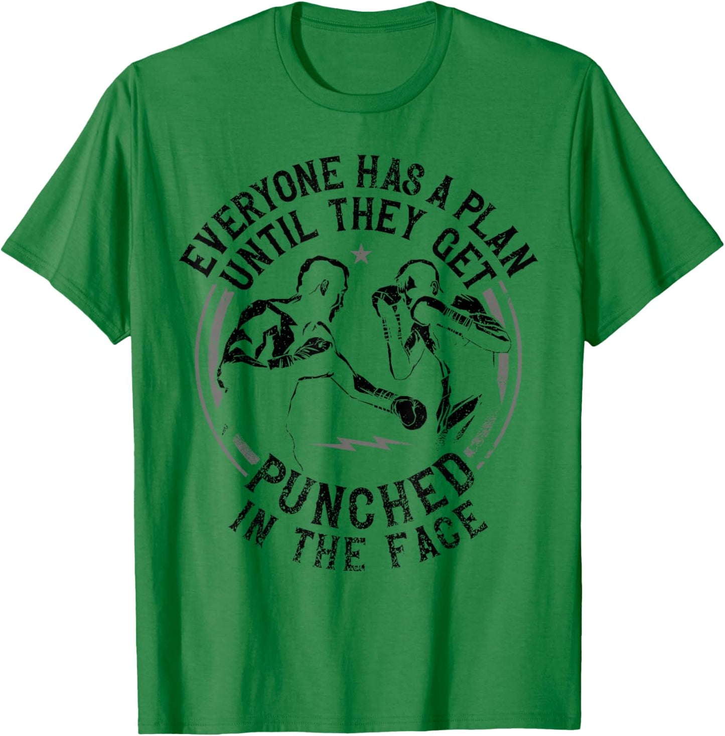 Boxing Vintage Everyone Has A Plan Until They Get Punched In T-Shirt - T-Shirt | Irish Green