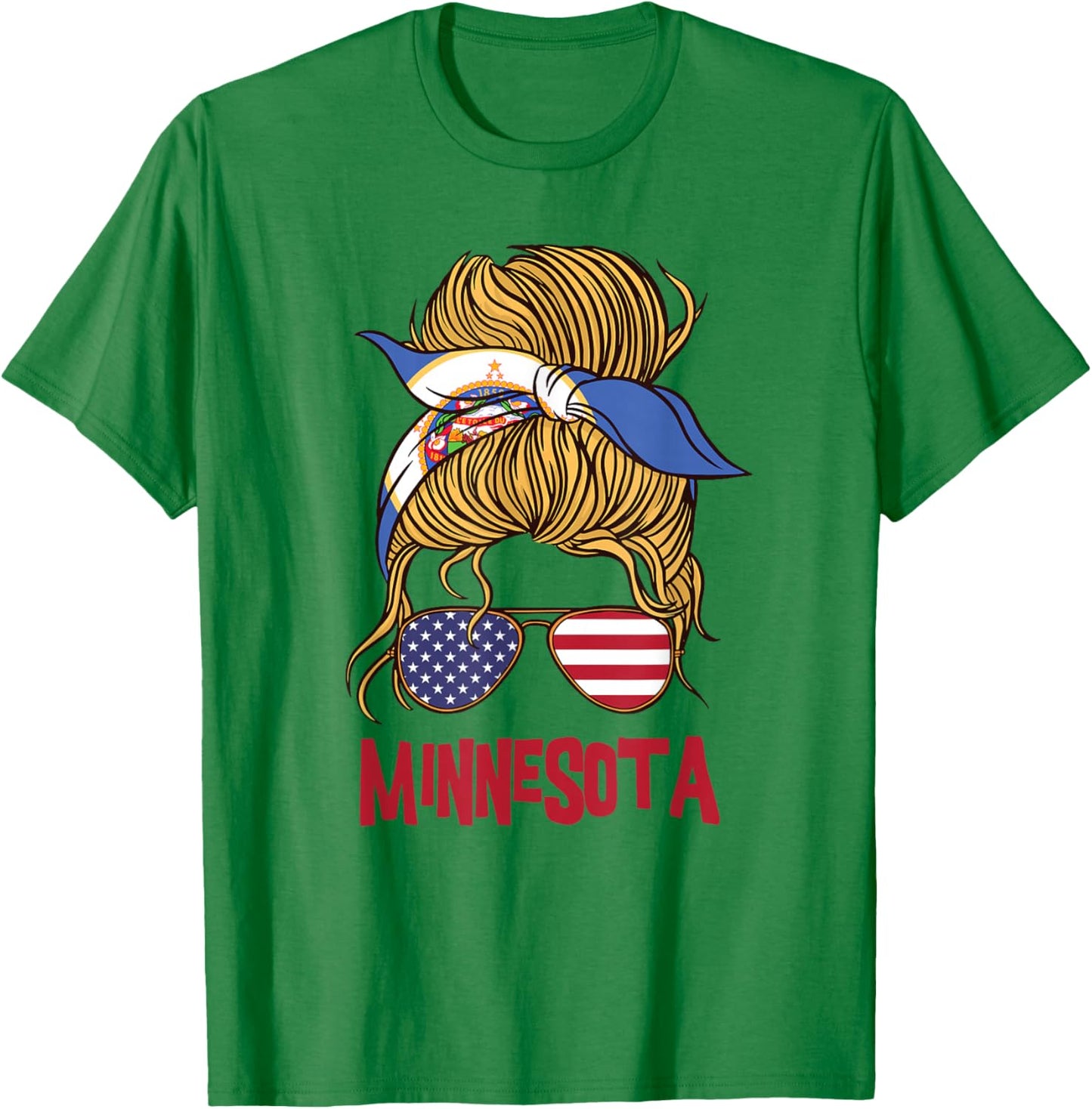 Minnesota for Girls Minnesota proud State Flag T-Shirt - T-Shirt | Irish Green