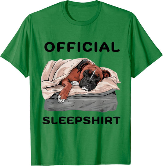 Boxer Dog Lover Official Sleepshirt Pyjamas T-Shirt - T-Shirt | Irish Green