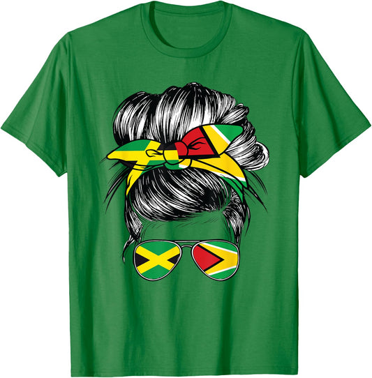 Guyanese Girl Jamaica Para Mujer Jamaican Women Guyana T-Shirt - T-Shirt | Irish Green