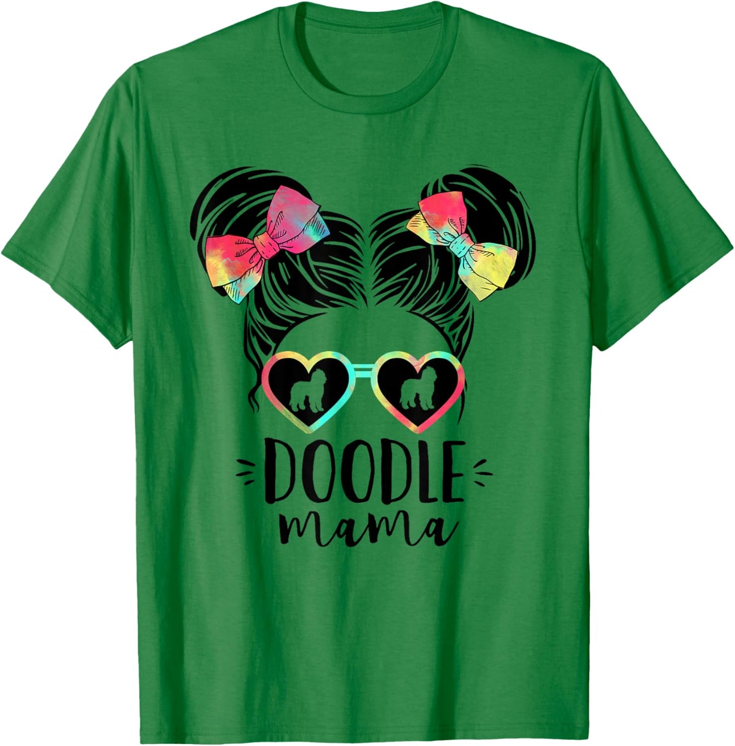 Doodle Mama Gifts Double Bun Hair Goldendoodle Gifts Dog Mom T-Shirt - T-Shirt | Irish Green