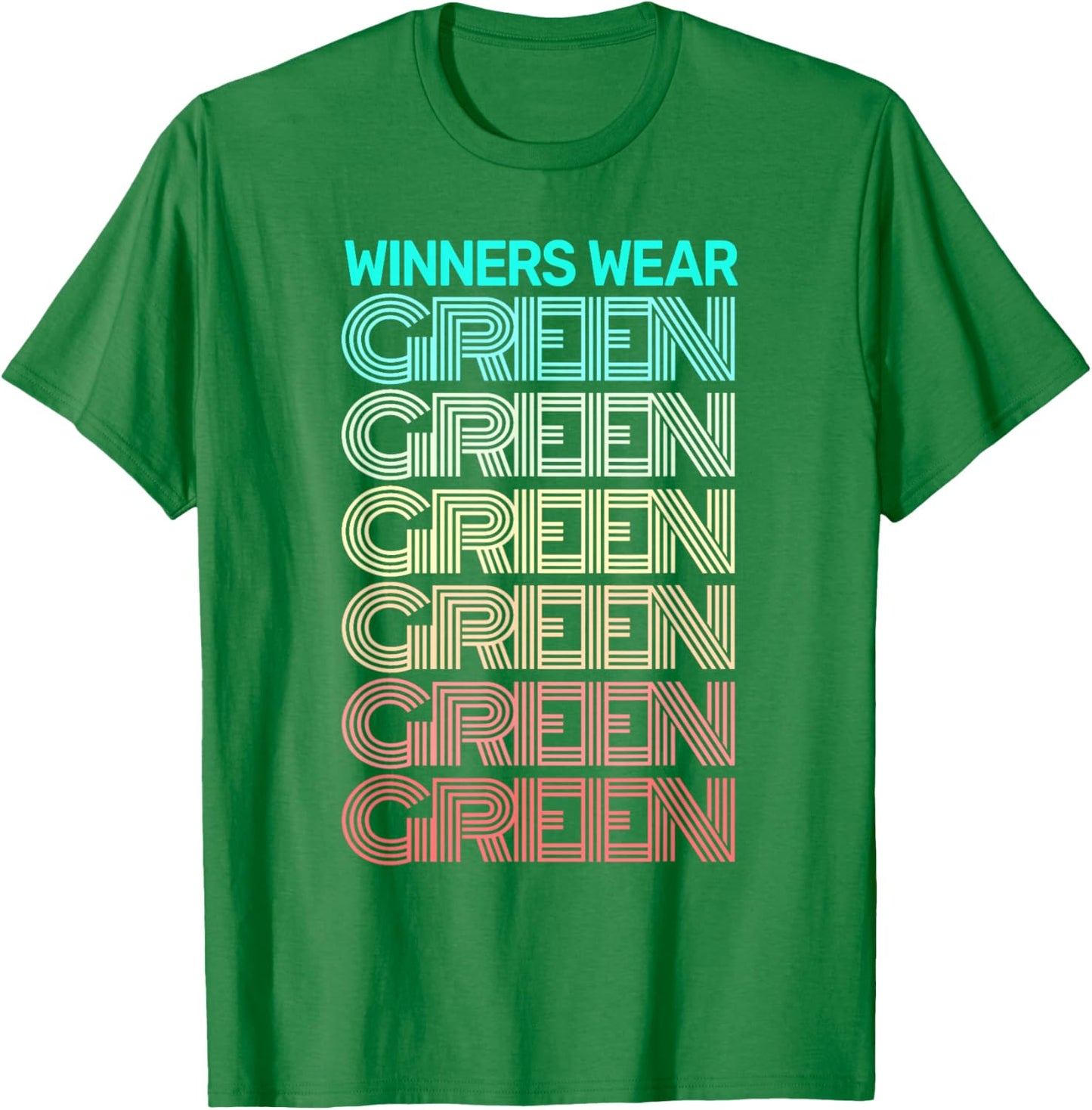 Retro WINNERS WEAR GREEN Team Color War Game Summer Camp T-Shirt - T-Shirt | Irish Green