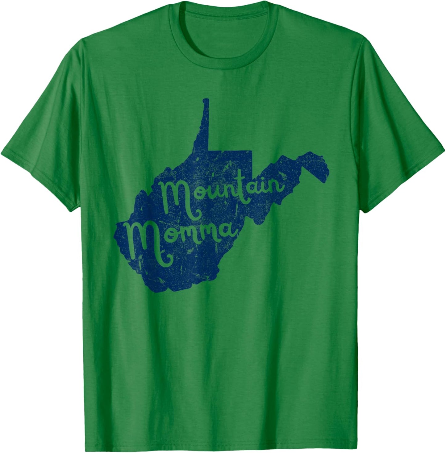 West Virginia Map Mountain Momma WV 304 Home Vintage T-Shirt - T-Shirt | Irish Green