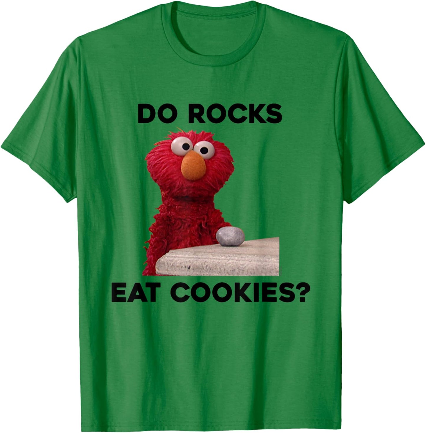 Sesame Street Elmo Do Rocks Eat Cookies? T-Shirt - T-Shirt | Irish Green