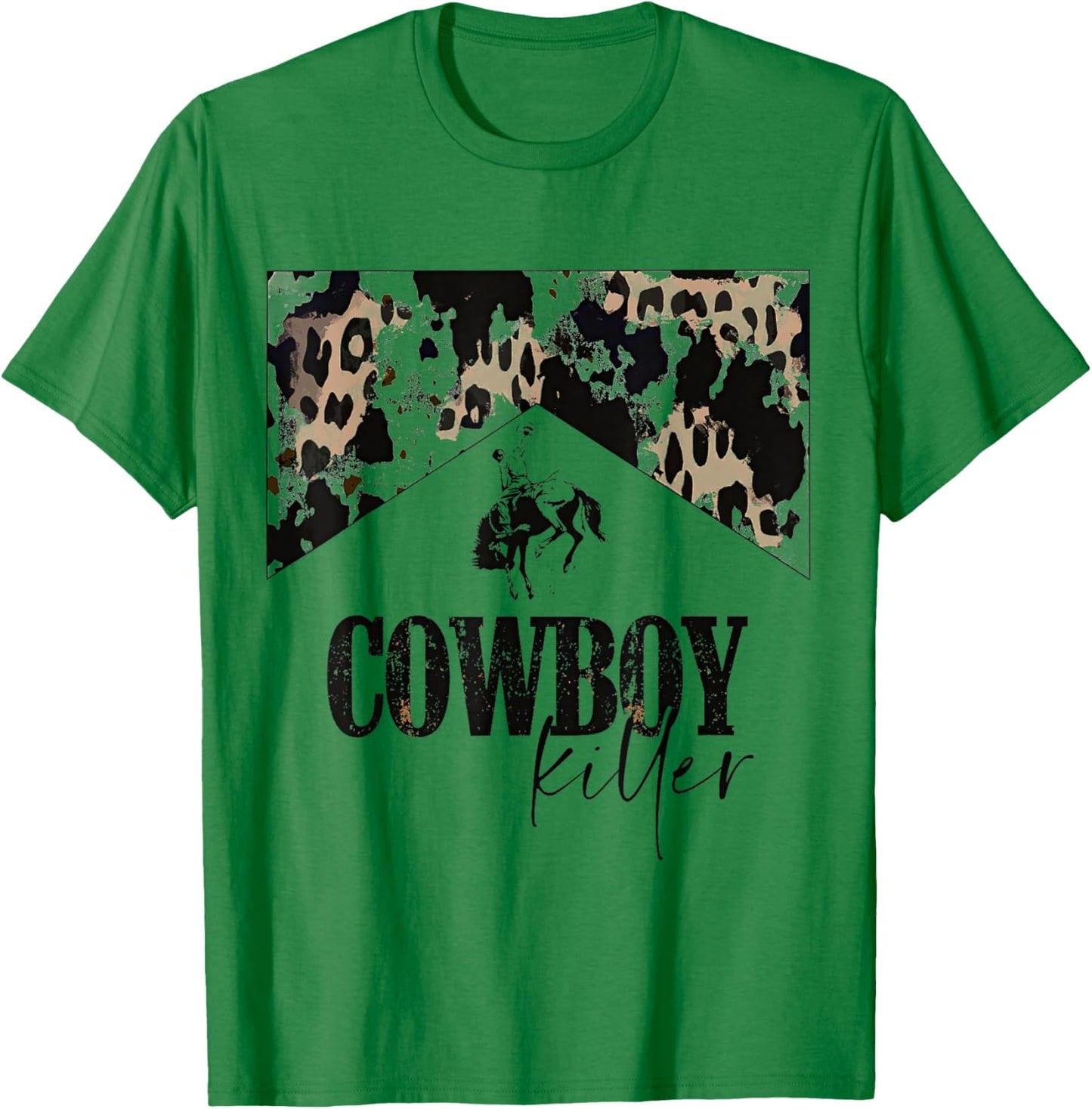 Cowboy Killer Western leopard country cowgirl vintage woman T-Shirt - T-Shirt | Irish Green