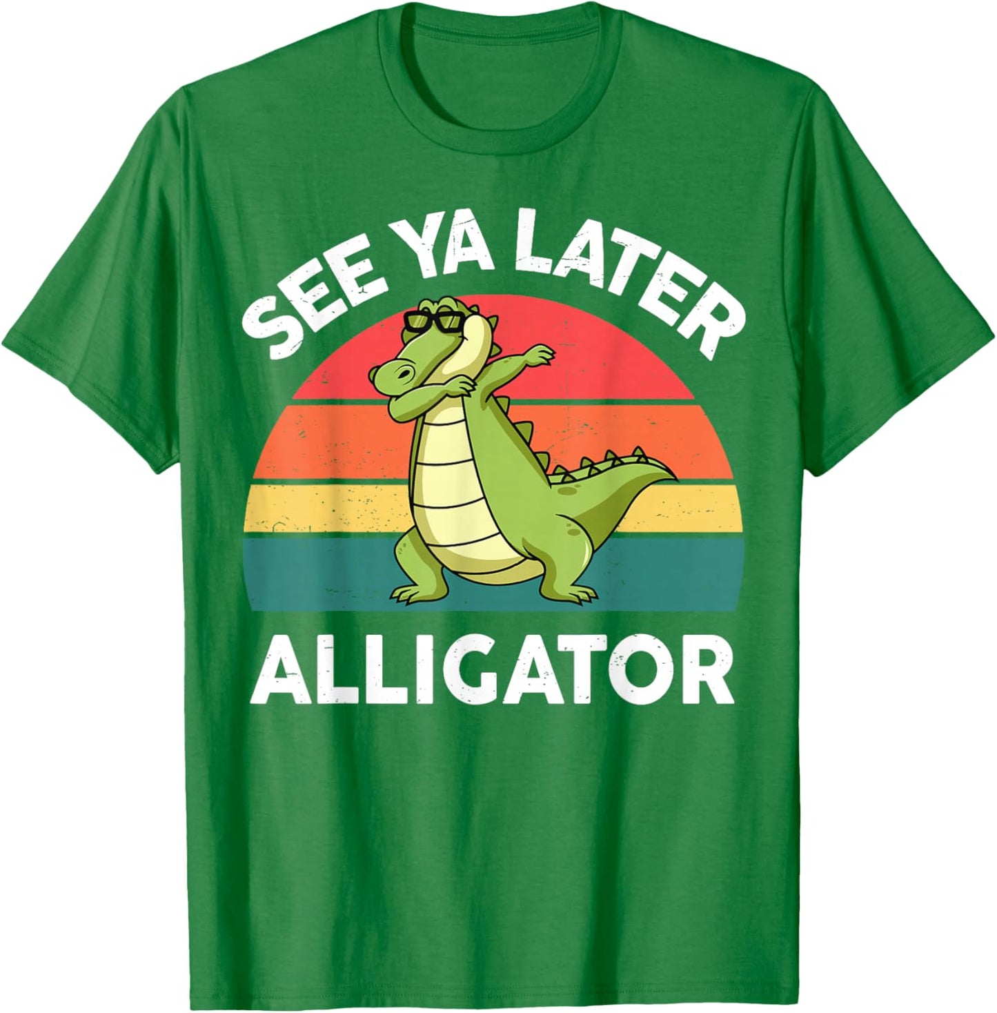 Kids See Ya Later Alligator-Shirt Toddler Boy Funny Animal T-Shirt - T-Shirt | Irish Green