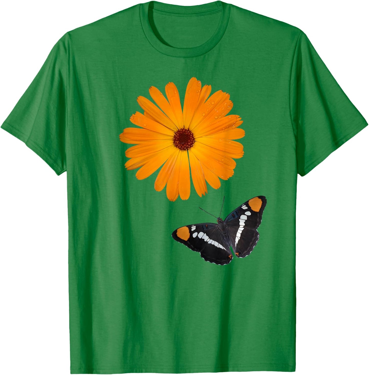 Cute California Sister Butterfly and Calendula Shapes Mania T-Shirt - T-Shirt | Irish Green