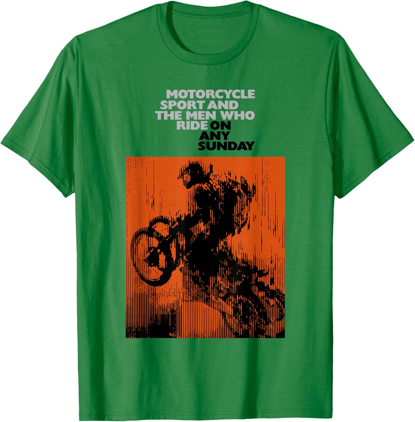 On Any Sunday 1971 Vintage Motorcycle Movie Poster T-Shirt - T-Shirt | Irish Green