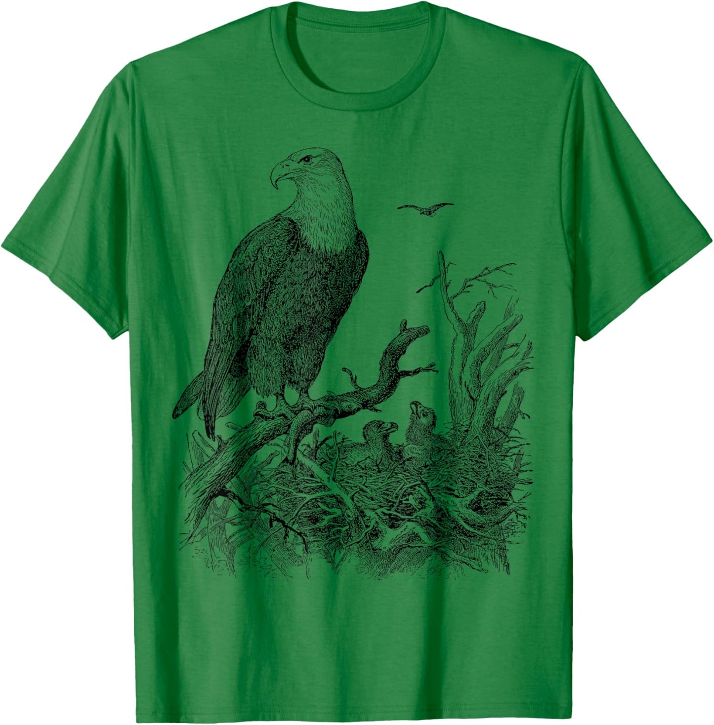 Bald Eagle Nest Baby Bird Watching Group T-Shirt - T-Shirt | Irish Green