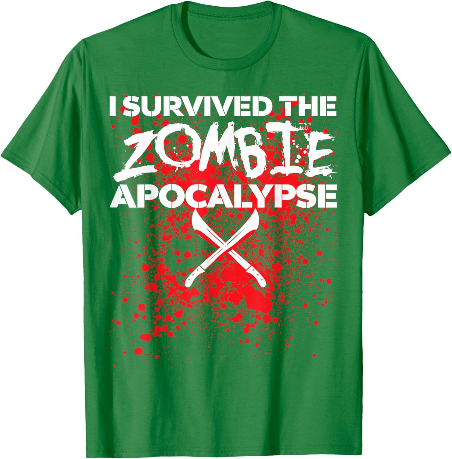 I survived the Zombie Apocalypse T-Shirt - T-Shirt | Irish Green