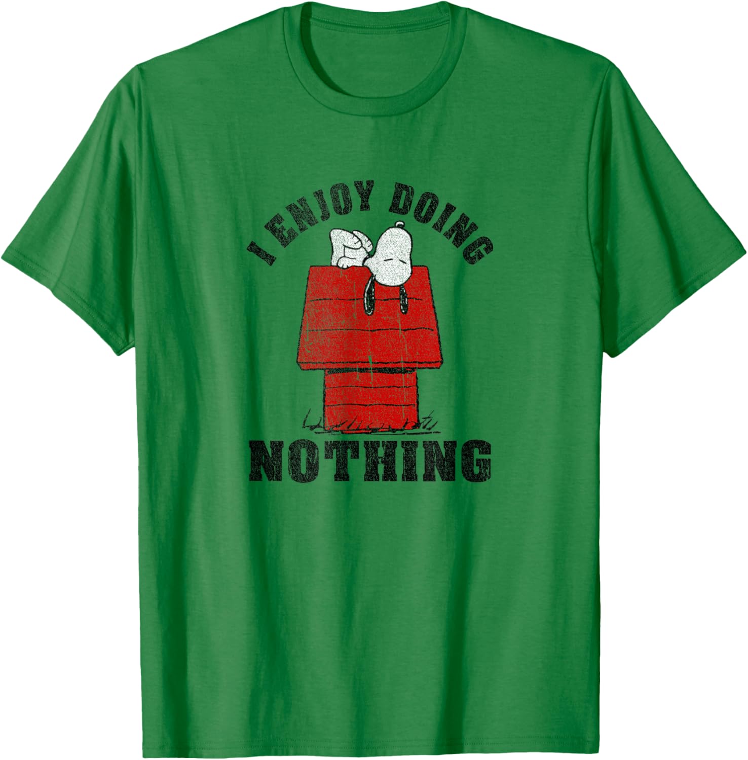 Peanuts Snoopy I Enjoy Doing Nothing T-Shirt - T-Shirt | Irish Green