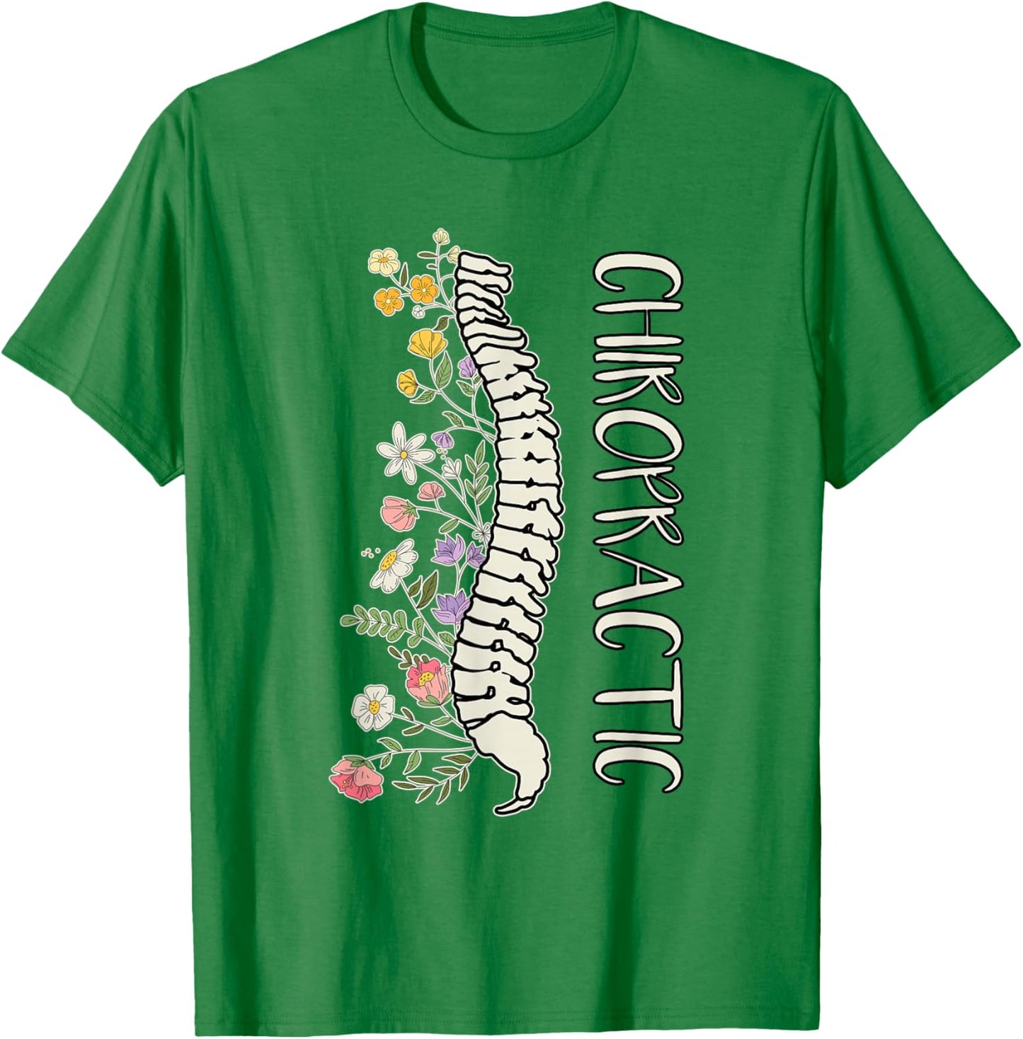 Chiropractor Gifts -Adults Blue Modern Chiropractic T-Shirt - T-Shirt | Irish Green